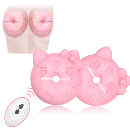 Kitty Cat Nipple Clamp Vibrators Breast Massager with Remote Control
